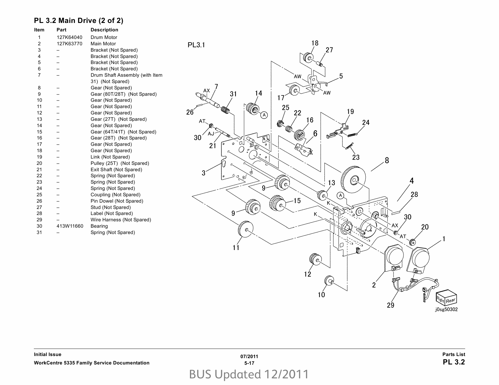 Xerox WorkCentre 5335 Parts List and Service Manual-5